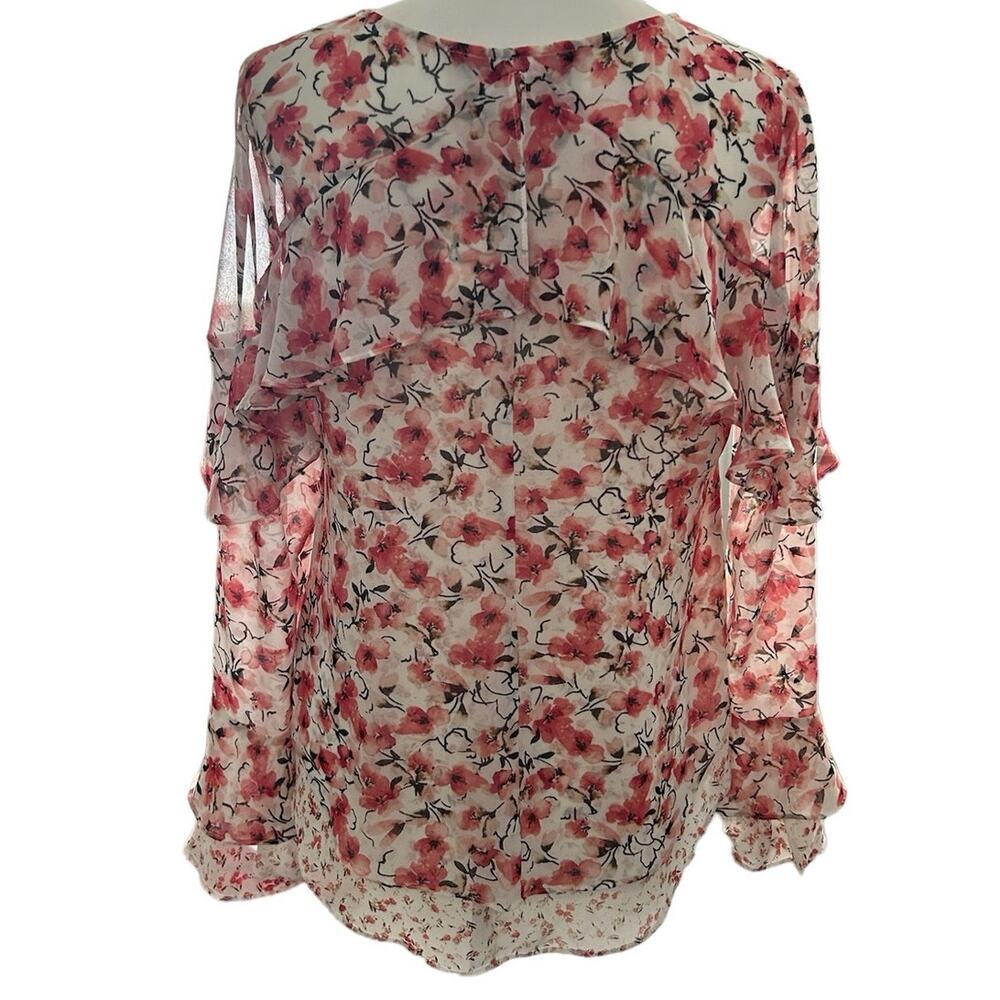White House Black Market Pink White Size 4 Long Sleeve - Picture 2 of 4